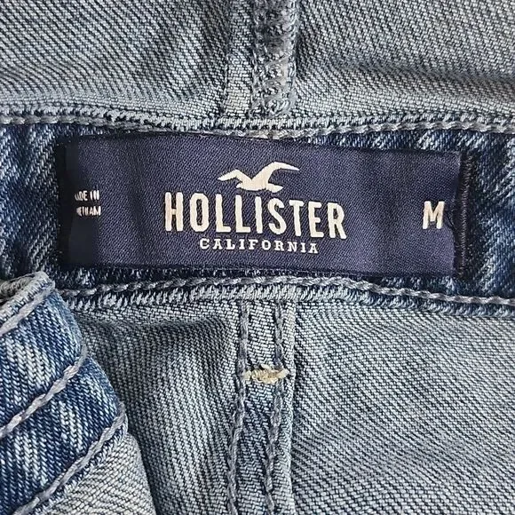 Hollister Blue Jean Shorts Overalls - Picture 5 of 7